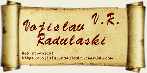 Vojislav Radulaški vizit kartica